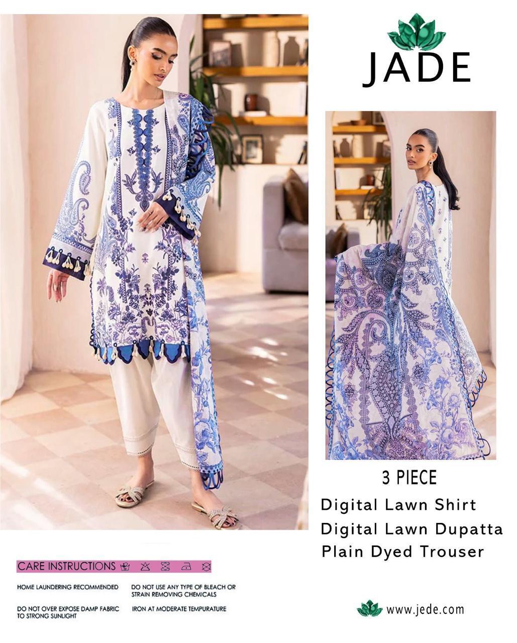 3 Pcs Women's Unstitched Printed