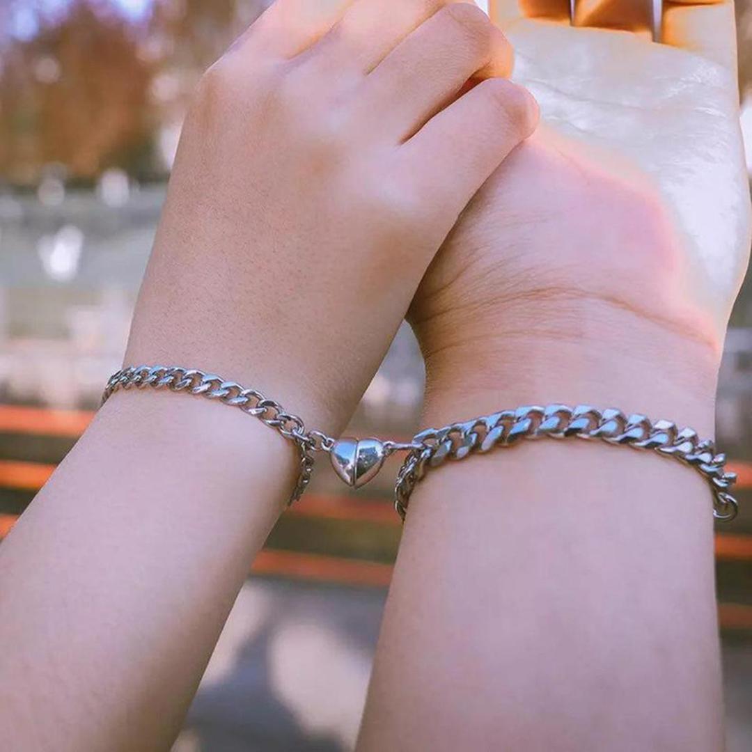 1 Pc Butterfly Hanging Resin Plating Artificial Stones Couple's Bracelet