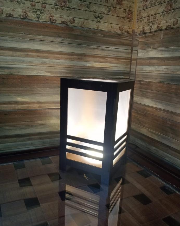 Modern Design 3D laser Cut Wooden Table Lamp