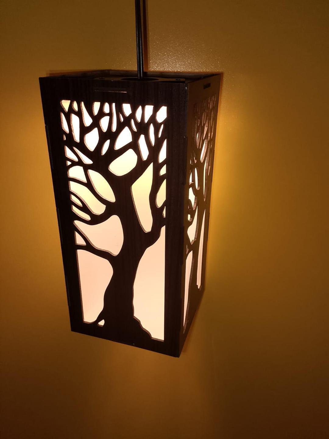 Trendy Design Wooden Ceiling Lamp - Large Size