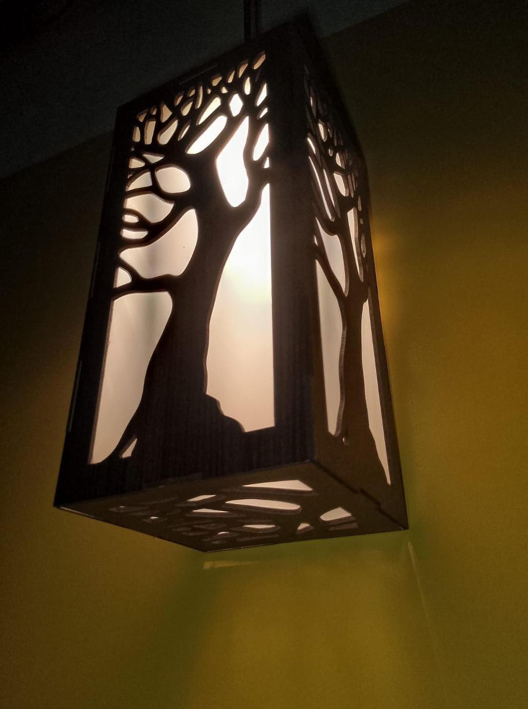 Trendy Design Wooden Ceiling Lamp - Large Size