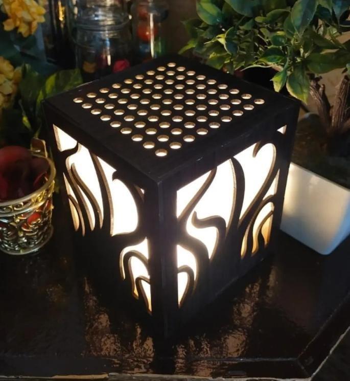 Wooden Side Table Lamp For Room And Office