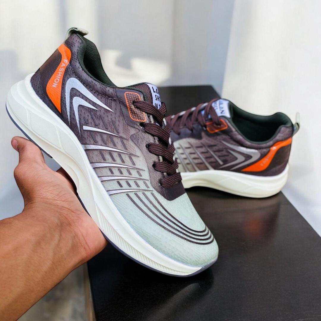 Men's Casual Grey Sneakers - Premium Synthetic Leather | Available in Multiple Sizes