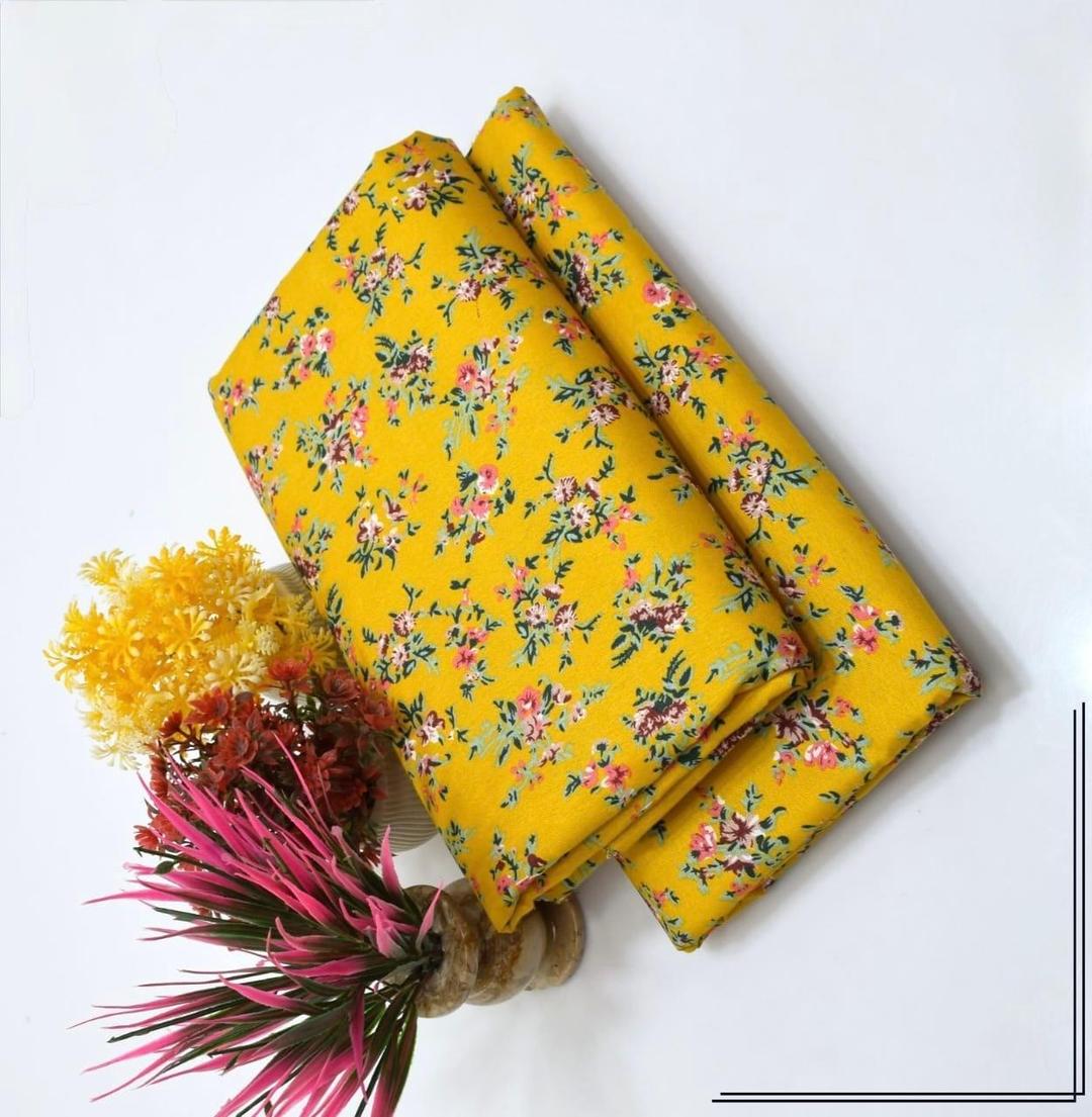 2 Pcs Women's Unstitched Printed Suit