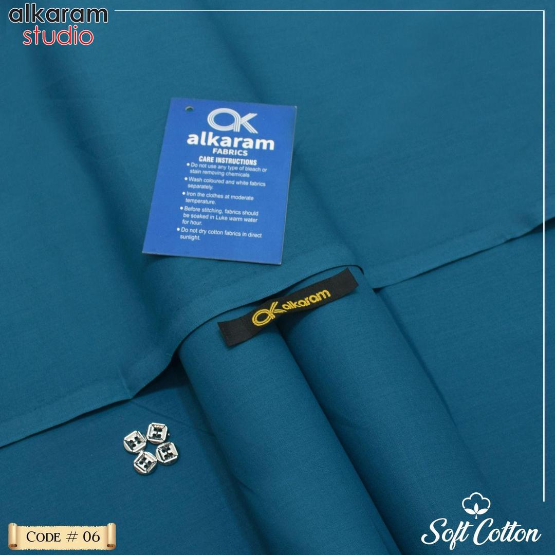 Men's Unstitched Soft Cotton Plain Suit