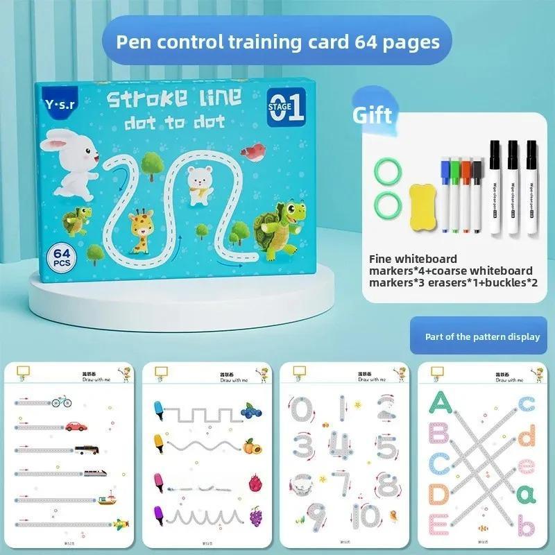 Multicolor Tracing Workbook Set - 2 Pcs Paper Learning Fun