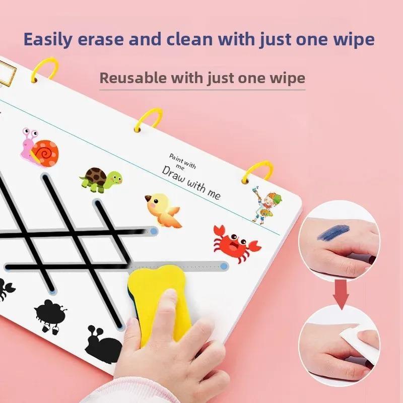 Multicolor Tracing Workbook Set - 2 Pcs Paper Learning Fun
