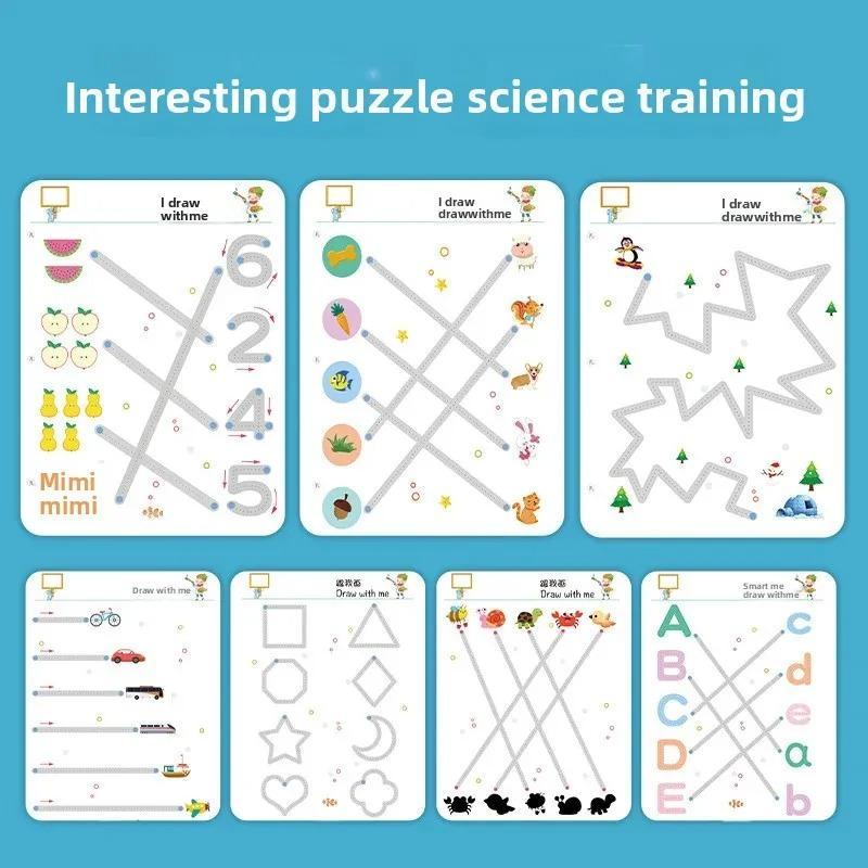 Multicolor Tracing Workbook Set - 2 Pcs Paper Learning Fun