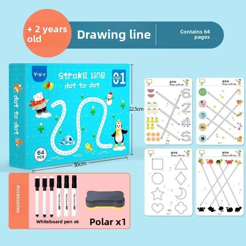 Multicolor Tracing Workbook Set - 2 Pcs Paper Learning Fun