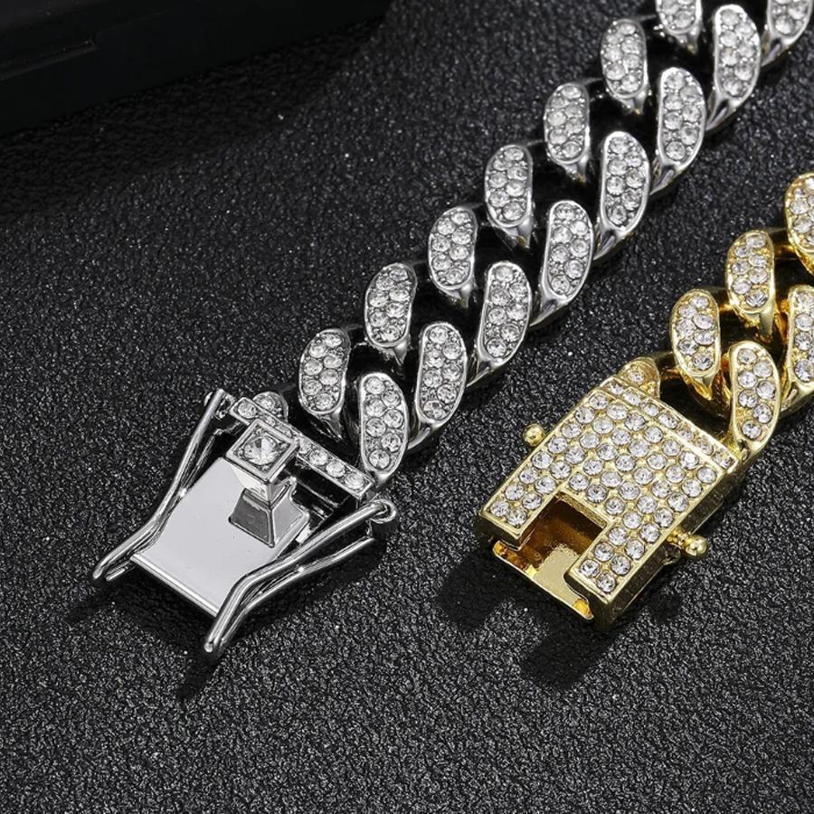 Unique Adjustable Gold & Silver Plated Rhinestone Chain Bracelet - 1 Pc Modern Design