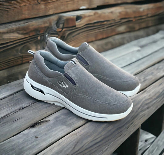 Men's Lightweight Casual Skechers - Gray -Available in 6 Sizes