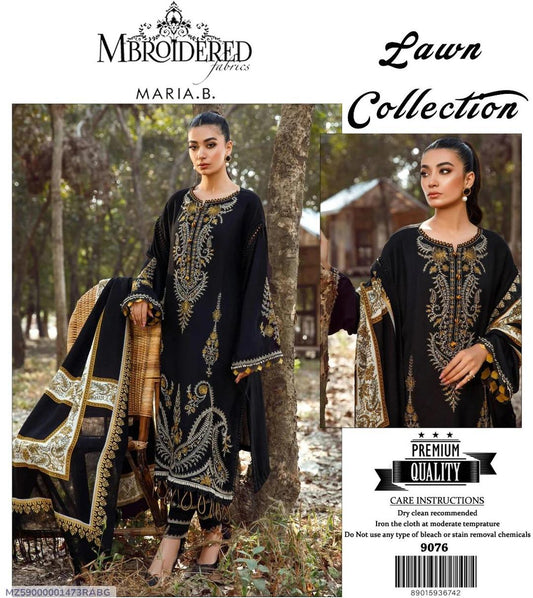 3 Pcs Women's Unstitched Printed Suit