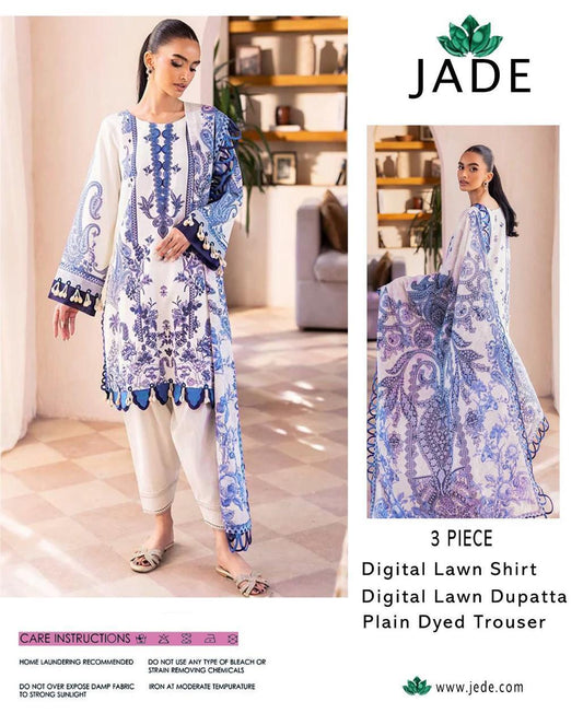 3 Pcs Women's Unstitched Printed