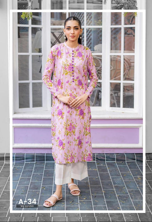 1 Pc Women's Unstitched Printed Kurti