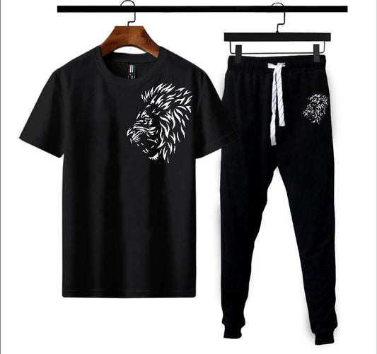 Men's Polyester Printed Track Suit - 2 Pcs