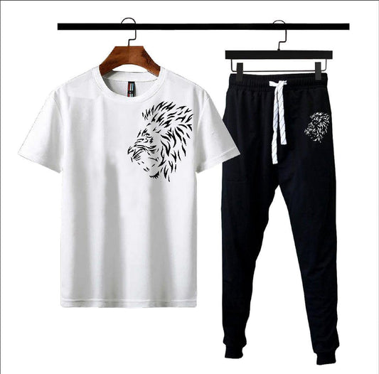 Men's Polyester Printed Track Suit - 2 Pcs