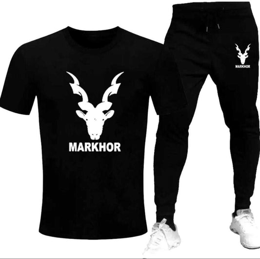 2 Pcs Men's Cotton Printed Track Suit