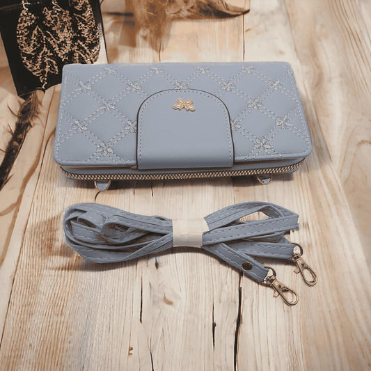 Women's PU Leather Embroidered Clutch
