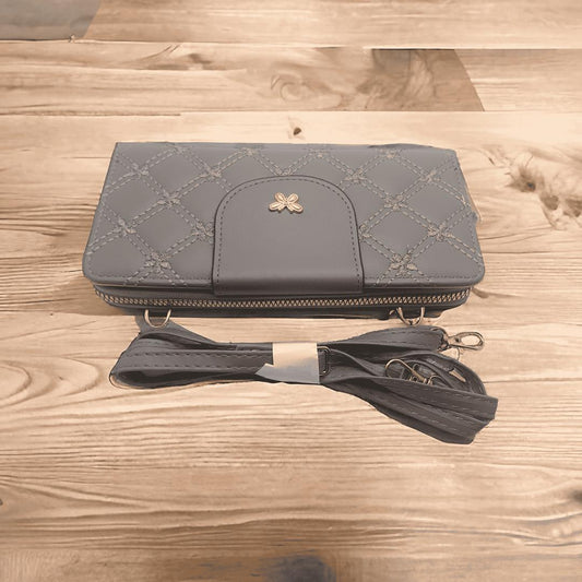 Women's PU Leather Embroidered Clutch