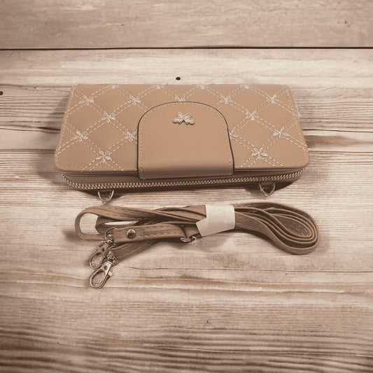 Women's PU Leather Embroidered Clutch