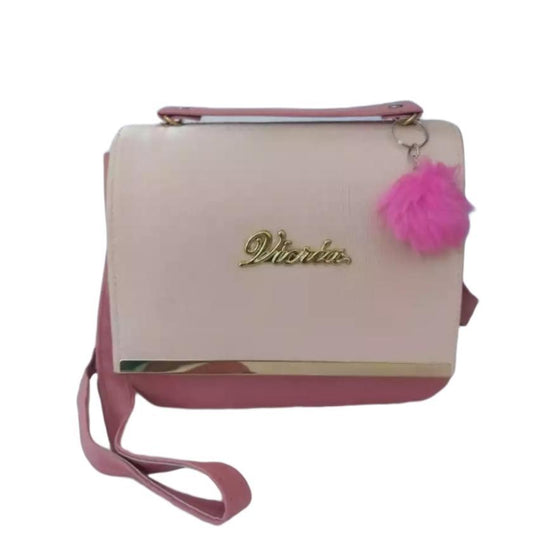 Girl's PU Leather Plain Shoulder Bag