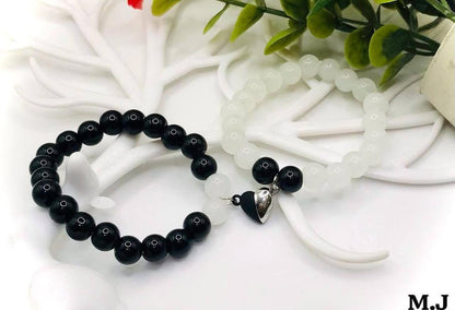 1 Pc Butterfly Hanging Resin Plating Artificial Stones Couple's Bracelet