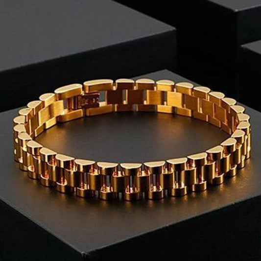 Gold Plated Unisex Chain Bracelet - 1 Pc  Unique Design