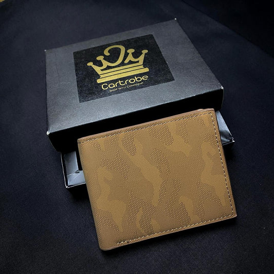 Unisex PU Leather Bi-Fold Wallet with 6 Card Slots & Zipper Pocket - 1 Pc