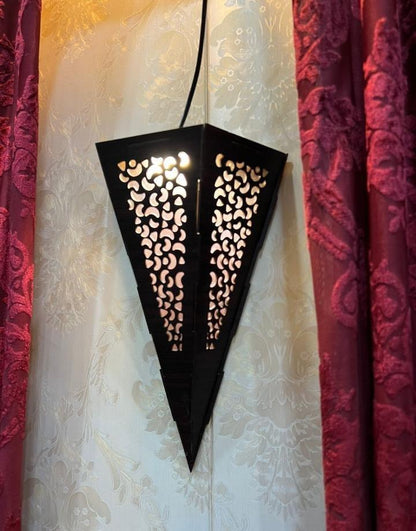 Scone Shaped Wooden Wall Hanging Lamp