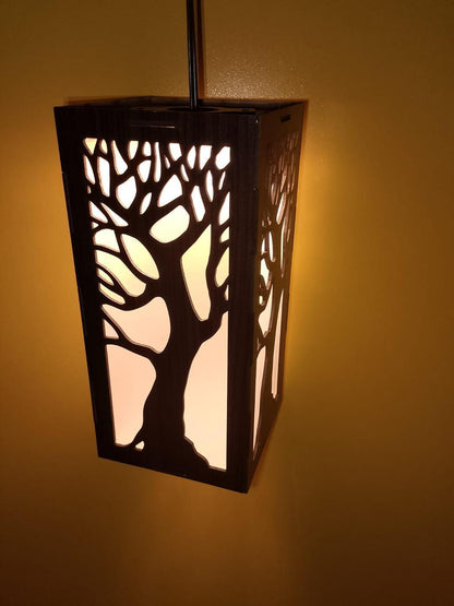 Trendy Design Wooden Ceiling Lamp - Large Size