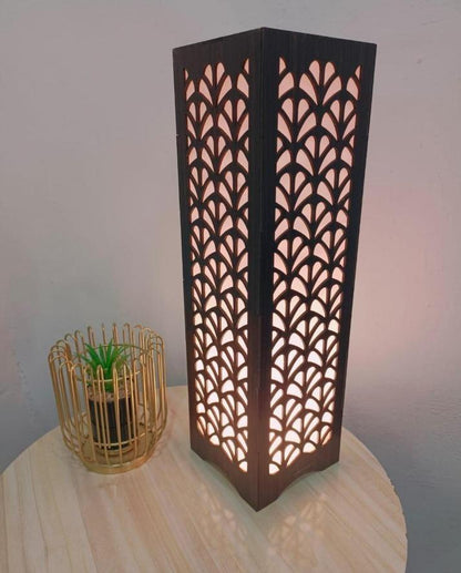 Large Size Wooden Side Table Lamp