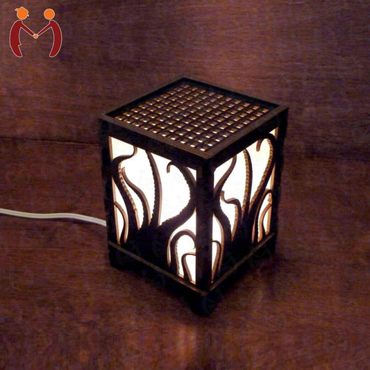 Wooden Side Table Lamp For Room And Office