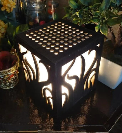 Wooden Side Table Lamp For Room And Office