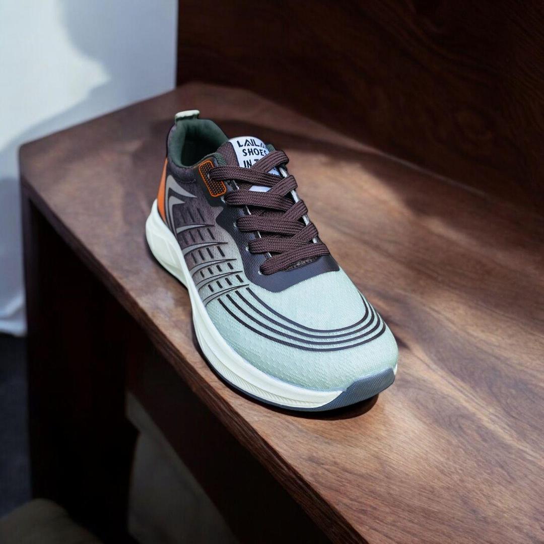 Men's Casual Grey Sneakers - Premium Synthetic Leather | Available in Multiple Sizes