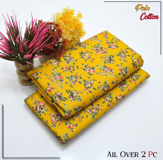 2 Pcs Women's Unstitched Printed Suit