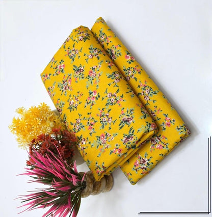 2 Pcs Women's Unstitched Printed Suit