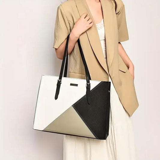 Women's PU Leather Plain Tote Bags