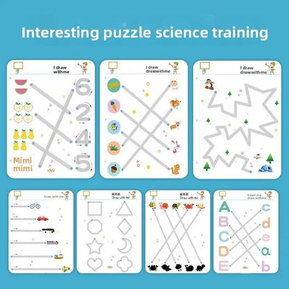 Multicolor Tracing Workbook Set - 2 Pcs Paper Learning Fun