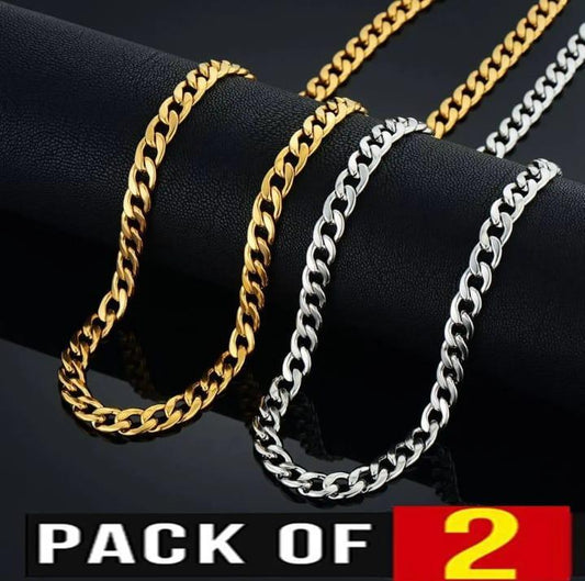 Men's Neck Chain- Pack Of 2