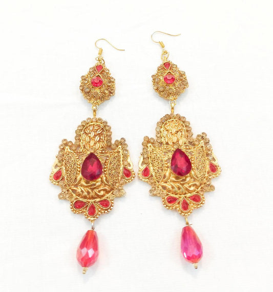 Charming Purple Earrings - 2 Pcs of Trendy  Fashion Statement